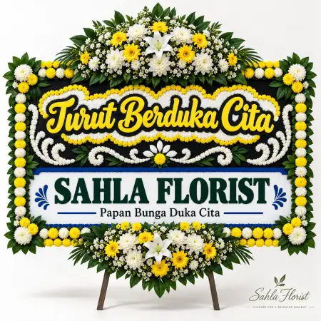 Papan Bunga Duka Kayu Putih
