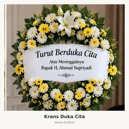 Krans Bunga Duka Kayu Putih